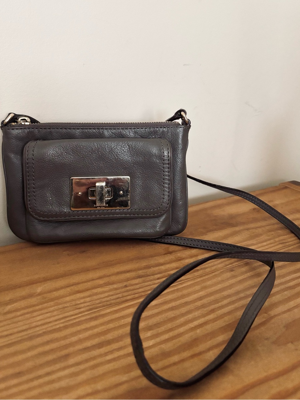 Kate Spade Dark Grey Irving Place Jolie Crossbody Purse